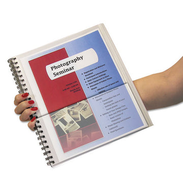 C-Line® Eight-pocket Portfolio With Security Flap, Polypropylene, 8.5 X 11, Black-white freeshipping - TVN Wholesale
